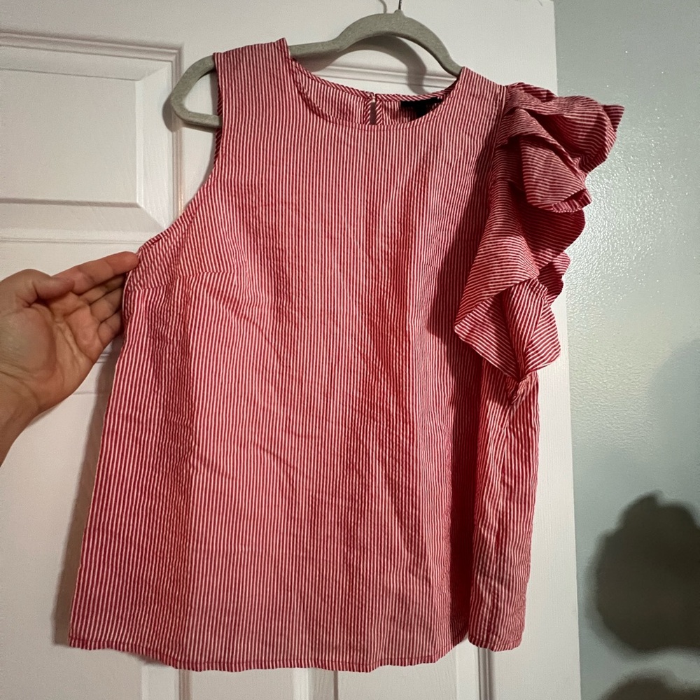 Stripped blouse with beautiful ruffle